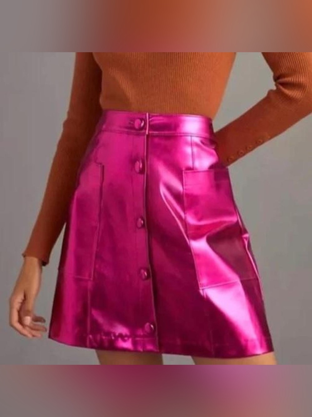 Maeve by Anthropologie Metallic Mini Skirt